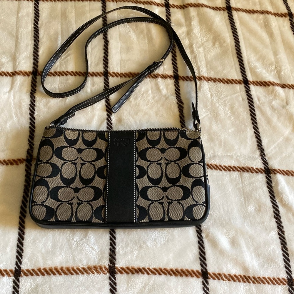 Coach Black and Tan Crossbody Bag
